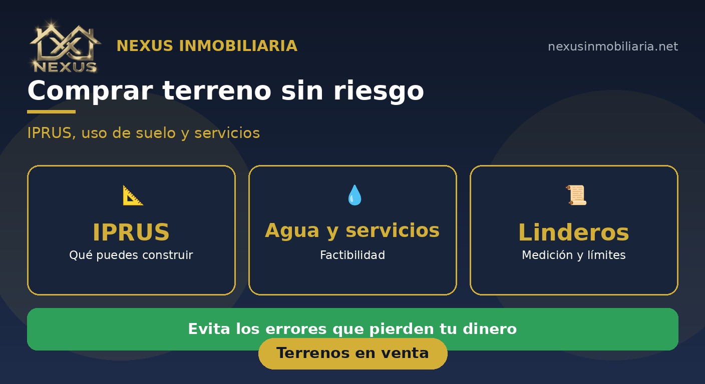 Cómo comprar un terreno sin riesgo (IPRUS)