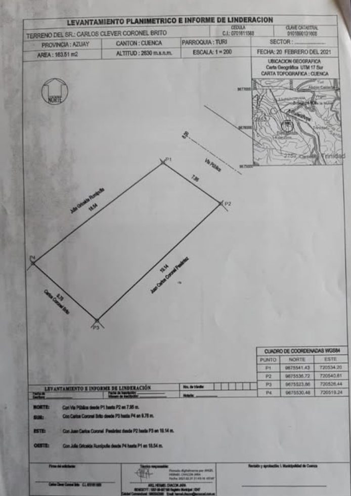 Entorno natural del terreno en Turi