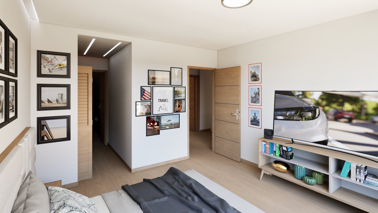 Dormitorio máster con amplio closet