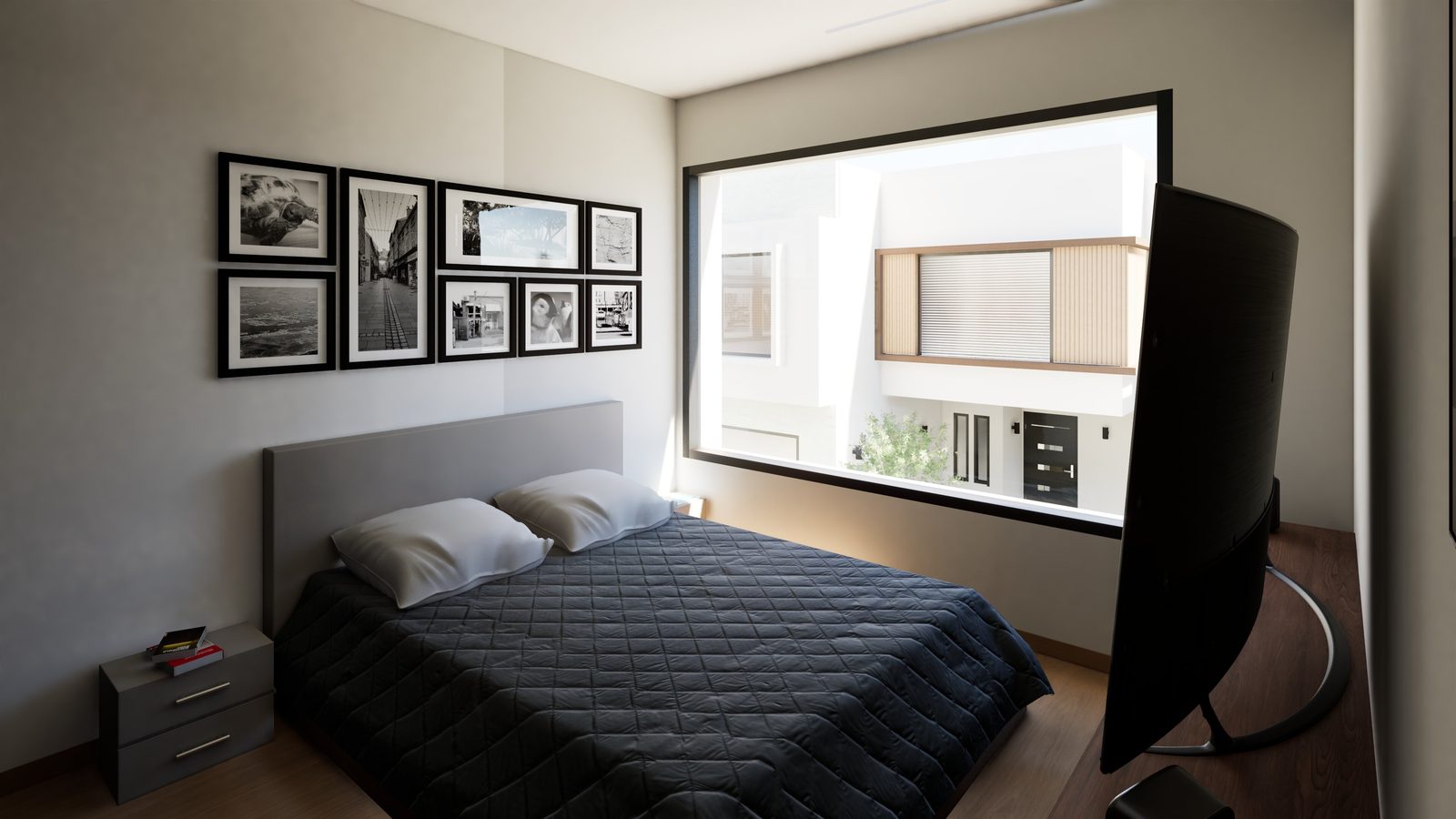 Dormitorio con acabados de primera